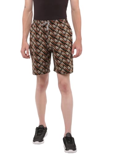 Image of Dollar Solid Men's Shorts | All-Over Print | One Side Zipper Pocket with Label Branding | Self Waistband with Drawcord | Wide Array of Attractive Prints