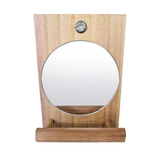 Vogelkäfigspiegel - Vogelspielzeug Mit Spiegel Und Sitzstange - Interaktives Holzspielzeug Für Großsittich Kanarienvogel Nymphensittich Und Wellensittich Vogelkäfigspiegel - Vogelspielzeug Mit Spiegel Und Sitzstange - Interaktives Holzspielzeug Für Großsittich Kanarienvogel Nymphensittich Und Wellensittich