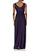 Donna Morgan Women's Julie Long Bra Friendly Chiffon Dress, Amethyst, 0