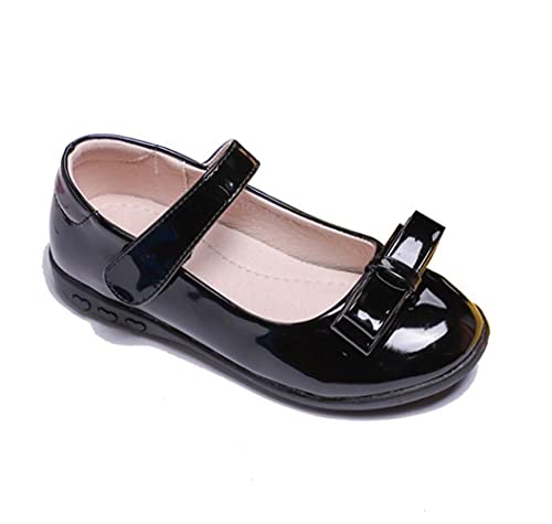 Girl's Casual Mary Jane Flat School Uniform Front Bow Princess Dress Shoes Kids Oxford2