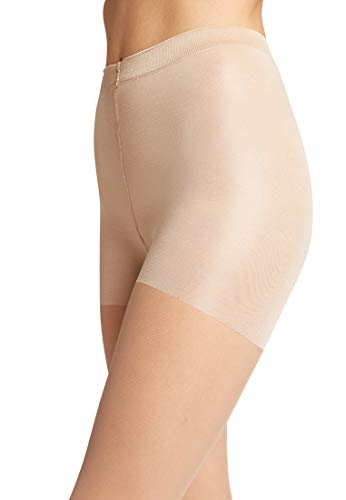 Image of Wolford Individual 10 Control Top Tights For Women Sheer Support Pantyhose Waist Sculpting Cotton Gusset Soft Waistband