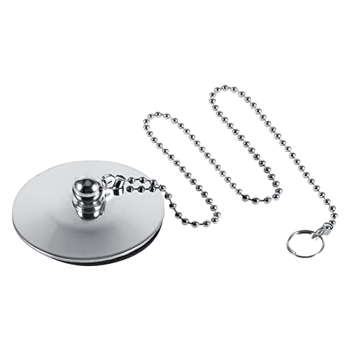 Tapón para bañera con cadena cromada universal miniatura 2