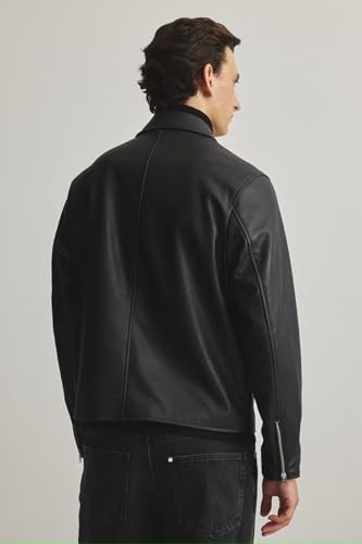 DRIP SPOILER Men's Black Faux Leather Jacket - Image 5