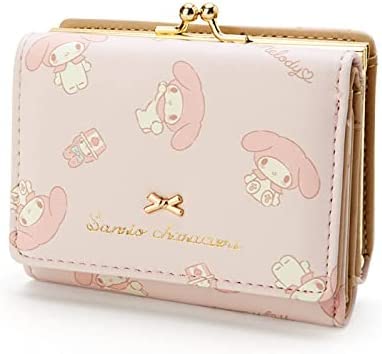 Gqu Kawaii Anime Girl's Pu Leather Short Wallet Women's Cartoon Purse Coin Id Credit Card Bag Clutch Buckle Case Pink #TOP4