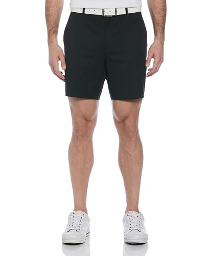 PGA TOUR Men's 7†Flat Front Performance Stretch Golf Shorts with Active Waistband, Caviar