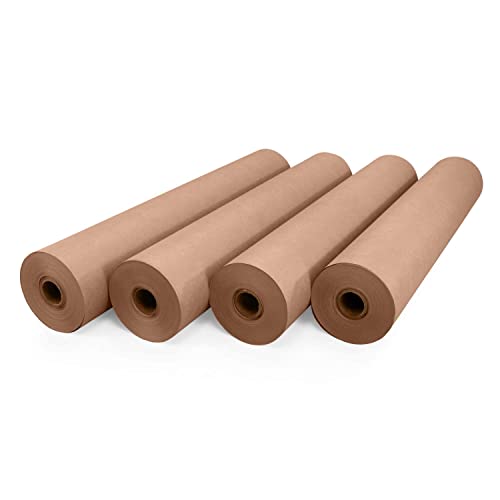 IDL Packaging Rollo de papel kraft marrón, 36 x 150 pies, papel de alta calidad para embalaje, movimiento, envío, manualidades, 100% reciclable de papel kraft natural