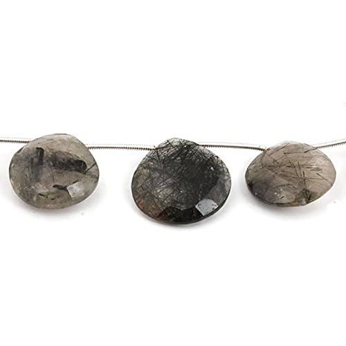 Quartz tourmaliné perles cœur briolette facettées 15mm-20mm SB1382