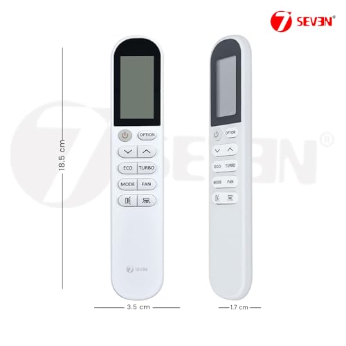 Image of 7SEVEN Compatible of Original AC Remote Control for Motorola, Hyundai Split and Window 1 1.5 2 ton Air Conditioner - Existing AC Remote Should Match with Same Feature as remotes Model 255