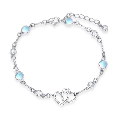 Image of Anklet for Women 925 Sterling Silver Double Infinity Ankle Bracelet Waterproof Summer Jewelry Anniversary Birthday Gifts for Her