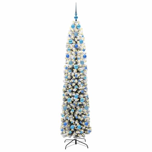 Árbol de Navidad artificial de 210 cm con ramitas gruesas de PVC y base de acero estable 3
