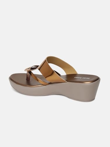 Image of Marc Loire Women Round Toe Wedge Heel Sandal for Casual Wear