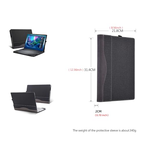 Funda para Laptop Dell Pro Max 14" PU Cuero Gris Oscuro miniatura 4