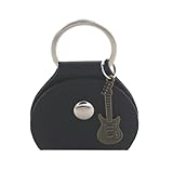 軽量 Pu レザーギターピックホルダーキーホルダーピックキーフォブケースバッグピックカバーポーチポータブルピックバッグ