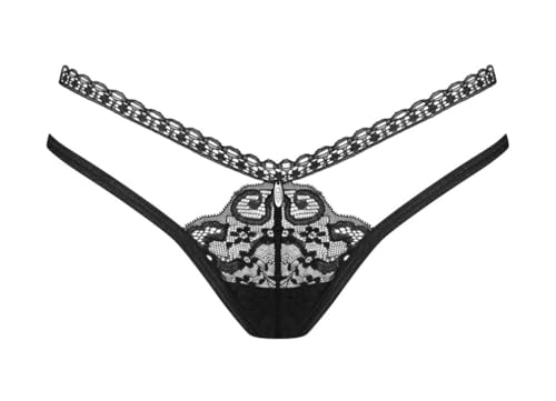 Obsessive Blomentis String pour femme Black XL/XXL