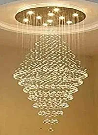 CRYSTA WORLD 4-Lights Chandelier K9 Crystal Chandelier Light Fixture,Modern Flush Mount Ceiling Light Fixtures Raindrop Chandelier -H18 x D12,Corded Electric