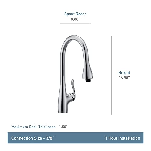 Moen Arbor Chrome Pulldown Laundry Faucet, 4736 - image 5