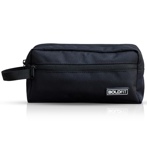 Boldfit Toiletry Bag for Travel Men & Women,Spacious Travel Organizer with Multiple Compartments & Zipper Closure,Durable Cosmetic & Grooming Kit Pouch for Toiletries Kit, Skincare & Accessories,18cm