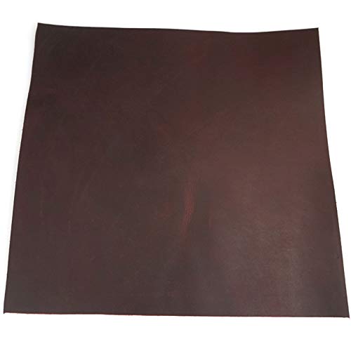 Cuir de Vachette vin Rouge Crazy Horse Cuir première Couche matériel Bricolage Main Maroquinerie Vintage Cuir tanné à l'huile pièce 2mm