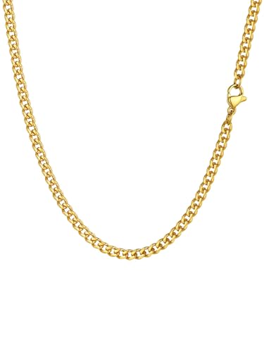 PROSTEEL Eslabones Cubano Grandes, Curb Cuban Chain, Collar Miami Acero Inoxidable Joyeria Hip Hop para Hombre y Mujer