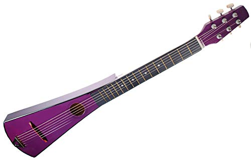 Shop4Omni Steel String Backpacker Travel Guitar with Bag (Purple)