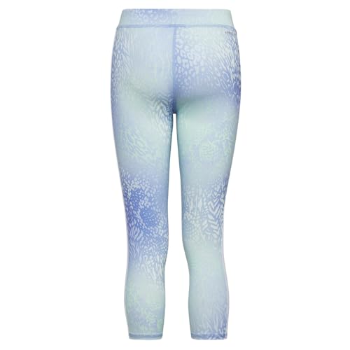 adidas Kids Girls Graphic 3 Stripe Leggings Training Casual - Blue2