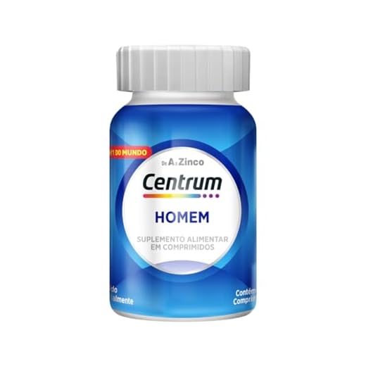 Centrum Homem Multivitaminico Diário com Magnésio, Vitamina D e Vitamina B12, 60 Comprimidos