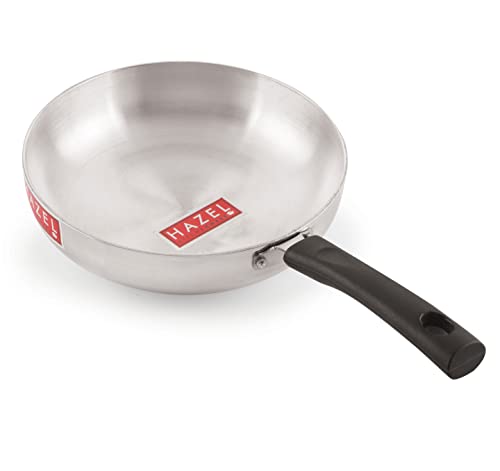 HAZEL Aluminium Frying Pan | Deep Fry Pan with Handle | Multipurpose Frying Pan for Cooking | Aluminium Utensils for Kitchen, 1500 ml
