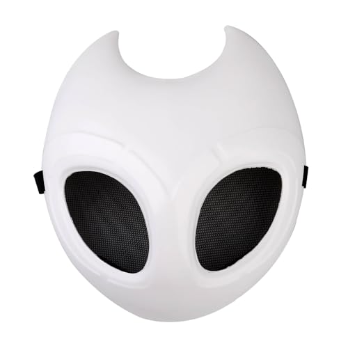 CrosCentury Hollow Knight Mask Kids Cosplay Costume Masks,Halloween Mask Funny White Game Full Face Mask