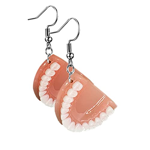 MALOYANVE 3D Dental Teeth Earrings for Women Funny Resin Tooth Model Medical Hygienist Earrings Dentist Gift for Dental Student Dental Assistant4