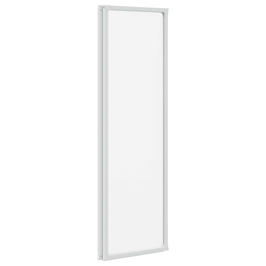 IKAYAA Mamparas de Bañera 132 x 140 cm Biombo de Baño Mampara Bañera Abatible de Aluminio & Panel de PP