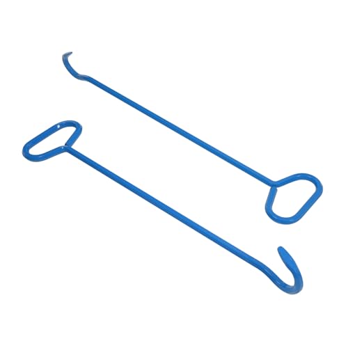 Manhole Cover Hook Tool,Heavy Duty Lifting Hooks Large Handle Lifting Tool Portable Manhole Cover Lifter,Multipurpose Pulling Tool for Manhole Covers, Septic Tanks, Storm Drains (2Pcs-30 in)