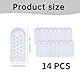 14 Stück Fingerschutz Silikon Gel Fingerlinge,Fingerkuppenschutz nach Verletzung,Fingerschutz bei Verletzung,Finger Sleeves,Atmungsaktives Neues Material Fingerüberzieher für Bei Blasen (Transparent)