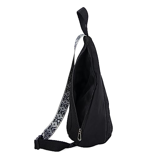 Sakroots On The Go Sling Backpack in Eco Twill, Adjustable Sling Strap, Black3