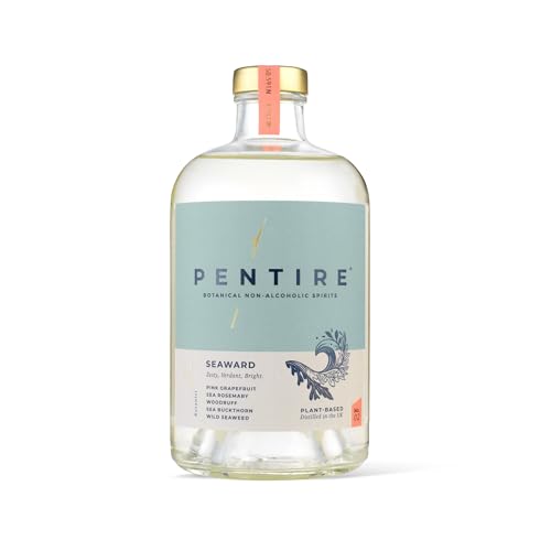 Pentire Seaward 70cl - Botanical Non Alcoholic Grapefruit Gin - Distilled from Native Cornish Plants - No Added Sugar - Vegan - Nothing Artificial - Alcohol Free Spirit - Flavoured Gin
