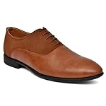 Mens-Brown-Leather-Lace-up-Formal-Shoes-27-cm-Length