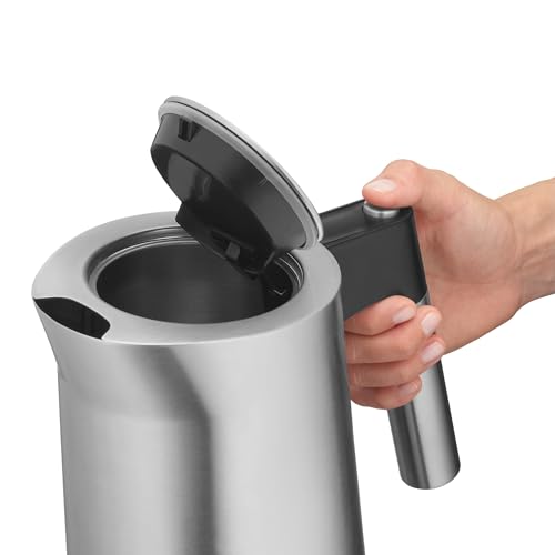 Foto von WMF Kineo Wasserkocher mit Temperatureinstellung 1,6l, Kalkfilter, 3000 W, Live-Temperaturanzeige, elektrischer Wasserkocher, Trockenlauf- und Überhitzungschutz, Edelstahl matt