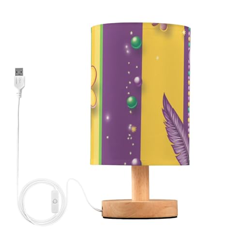 ZRWLUCKY Lámpara de mesa de noche, lámpara de mesa para interiores, moderna lámpara de carnaval, plumas coloridas luces nocturnas para niños