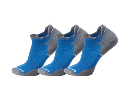 Smartwool Mens Run Targeted Cushion Low Ankle Socks 3-Pack Laguna Blue Medium