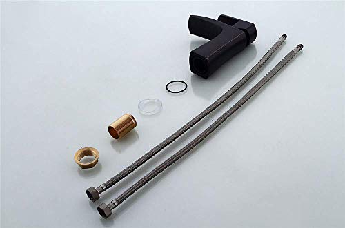Robinet mitigeur cascade noir pour salle de bain vasque et lavabo toilette rétro - 8