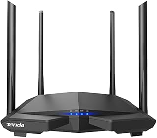 Tenda AC6 AC1200 Dual Band Wireless Cable Router,867Mbps/5GHz+ 300Mbps/2.4GHz, IPV6, Parental Control, Guest Network, 4*5dBi externe Antennen, WPS, Black