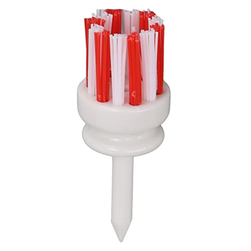 VGEBY Tees Plastic Long Ball Base Brush Support Tee for Long Distant Hit Training (54mm-White red), Golfers, Enthusiasts