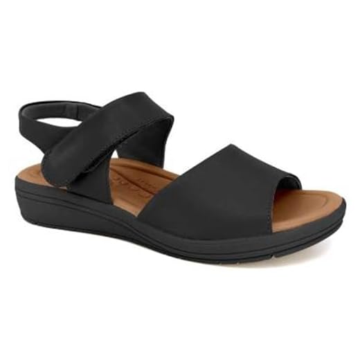 Sandália Usaflex Feminina Salto Anabela Couro Fecho-flex Preto Ak0501001 36