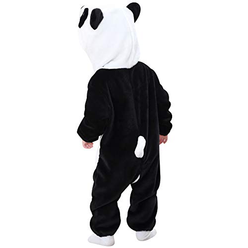 Miniatura 4 de Anufer Unisexo Bebé Encapuchada Mameluco Franela Linda Animal Mono Atuendos De Invierno Panda Sn07652 0-6 Meses