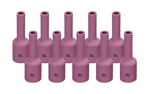 Image of RIVERWELD TIG Gas Lens Alumina Nozzles 54N17L #5L 5 /16 inch 8.0mm 10pcs