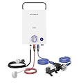 CAMPLUX Portable Tankless Water Heater with Pump F10 Pro, 2.64 GPM Propane Gas Water Heater with Pump Tank Pack Kits, Outdoor, Camping, First Series