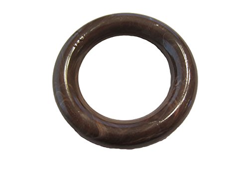 2 inch Plastic Macrame Craft Ring (Bulk Buy: 10 Rings) (Dark Brown Marble)