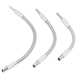 3 Stks Elektrische Boor Flexibele Schacht, 20 cm+25 cm+30 cm Flexibele Schachten Extension Houder Universele Boor Extrender Houder met 1/4 “Interface As