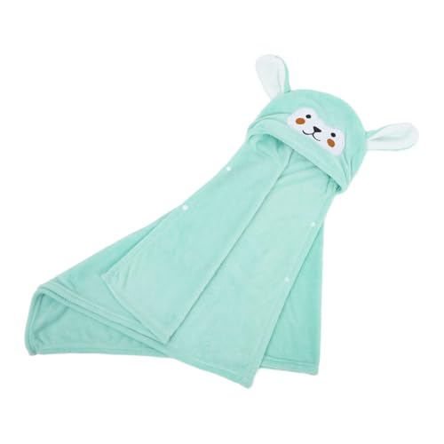 Hooded Bath Towel Poncho Soft Coral Fleece Cute Animal Design Absorbent Quick Dry for Bath Beach Pool Bathrobe for Boys