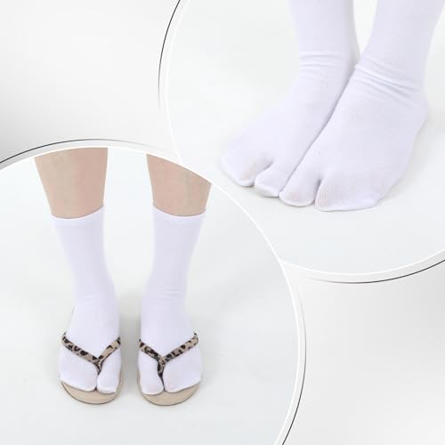 3pack Japanese Tabi Socks, White Flip Flop Socks, Ninja Slippers Breathable Unisex2