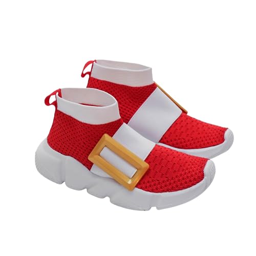 Sonic Shoes, Sonic Shoes for Boys and Girls with Yellow Buckle, Lightweight and Breathable Sonic Sneakers for Running and Walking, Toddler and Youth Sizes4